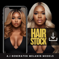 75 AI Hair Model Stock Photo Collection | Digital Download for Beauty & Branding