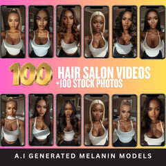 AI Model Stock Photo & Video Bundle: Beauty, Fashion, Lifestyle (Digital Download