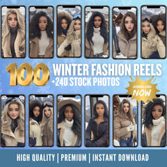 Winter Fashion Reels & Stock Photos: Social Media Content (Digital Download)