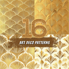 16 Gold Art Deco Patterns