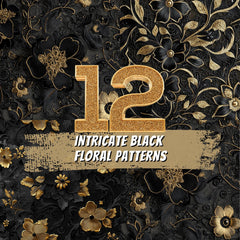 12 Intricate Black Floral Patterns