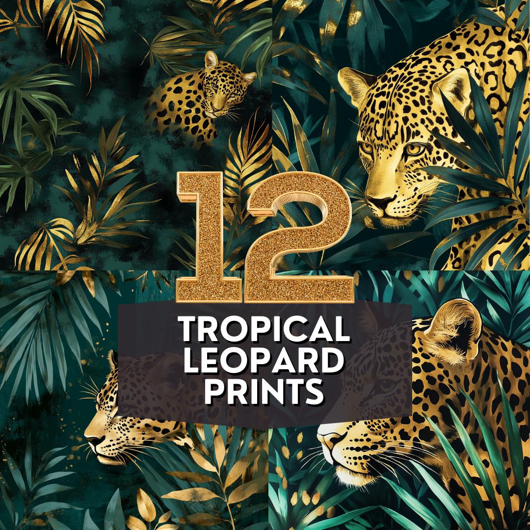 12 Tropical Leopard Print Designs