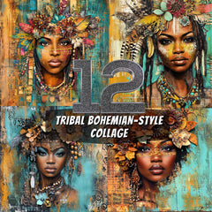 12 Tribal Bohemian Style Collage