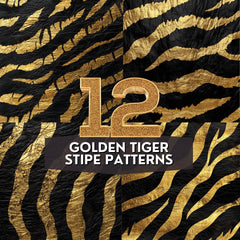 12 Golden Tiger Stripe Patterns