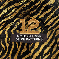 12 Golden Tiger Stripe Patterns