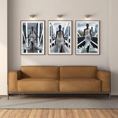 Avant-Garde African Fashion Art Print: Futuristic Home Decor (Digital Download)