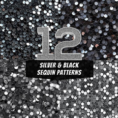 12 Black and Silver Sequin Patterns