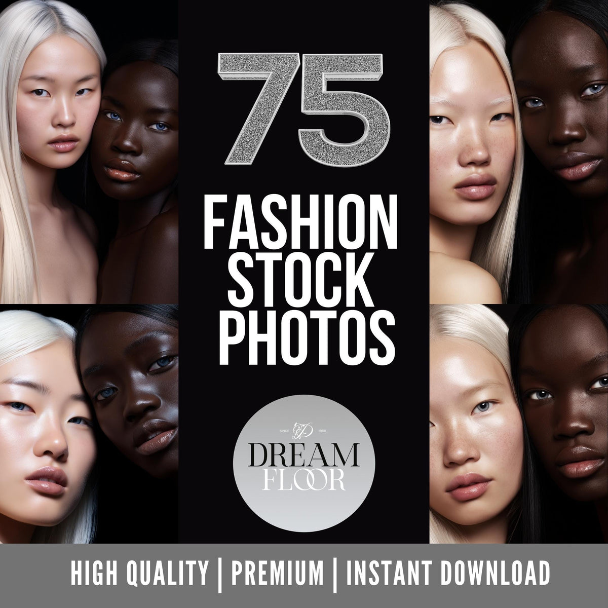 Luxury Duo Aesthetics: 75 Editorial Fashion Stock Photos