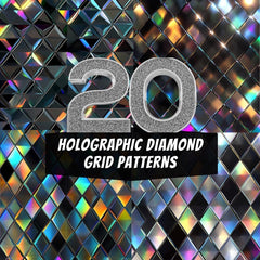 20 Holographic Diamond Grid Patterns