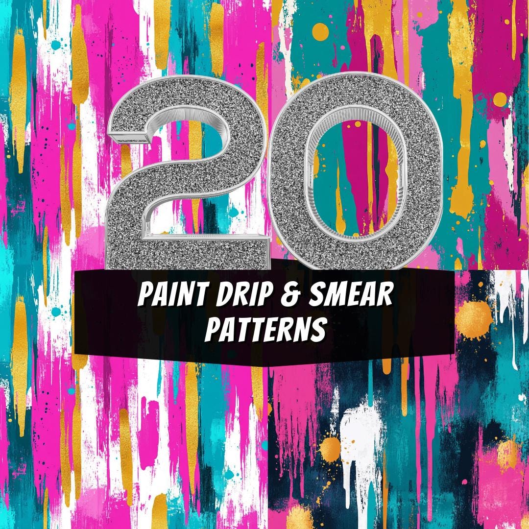 Dtip Patterns 20 Vibrant Paint Drip Patterns: Bold Abstract Textures (Digital Downlo ...