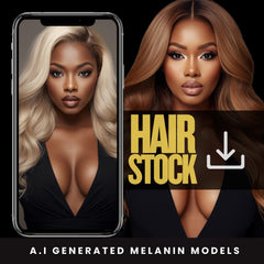 75 AI Hair Model Stock Photo Collection | Digital Download for Beauty & Branding