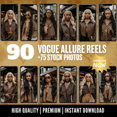 Vogue Allure: 90 High-Fashion Reels & 75 Editorial Stock Photos