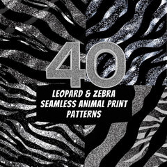 Leopard & Zebra Seamless Print Patterns