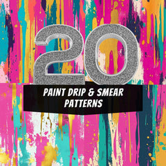 20 Vibrant Paint Drip Patterns: Bold Abstract Textures (Digital Download)