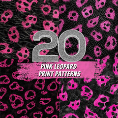 Pink Leopard Glam Pattern Bundle – 20 Bold Animal Print Backgrounds