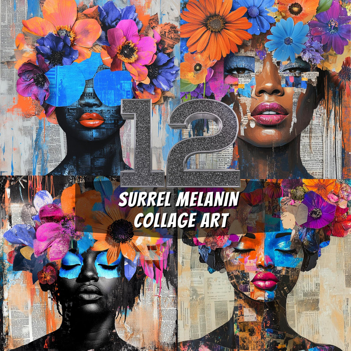 12 Surreal Melanin Collage Artwork