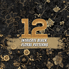 12 Intricate Black Floral Patterns