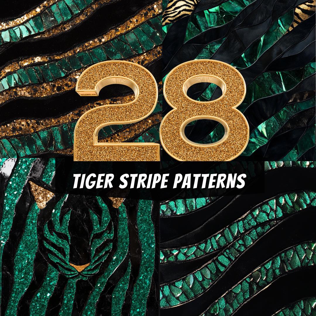 28 Green Tiger Stripe Patterns