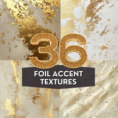 36 Foil Accent Textures | Elegant Gold Digital Patterns | Seamless Luxury Designs