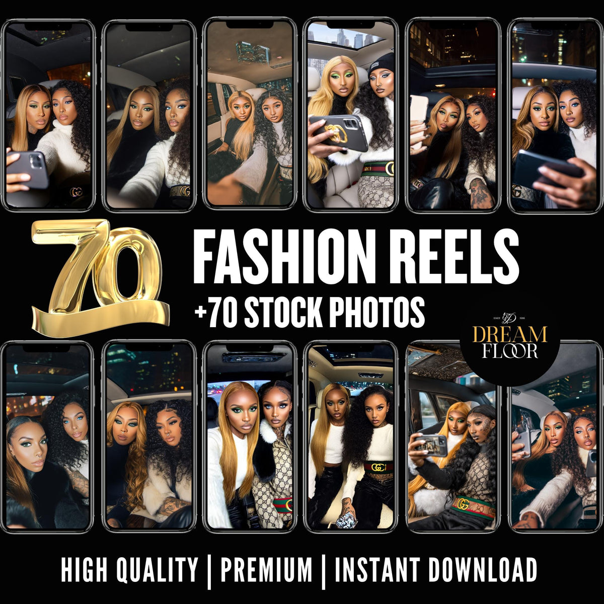 Luxury Nightlife Glam AI Model Bundle